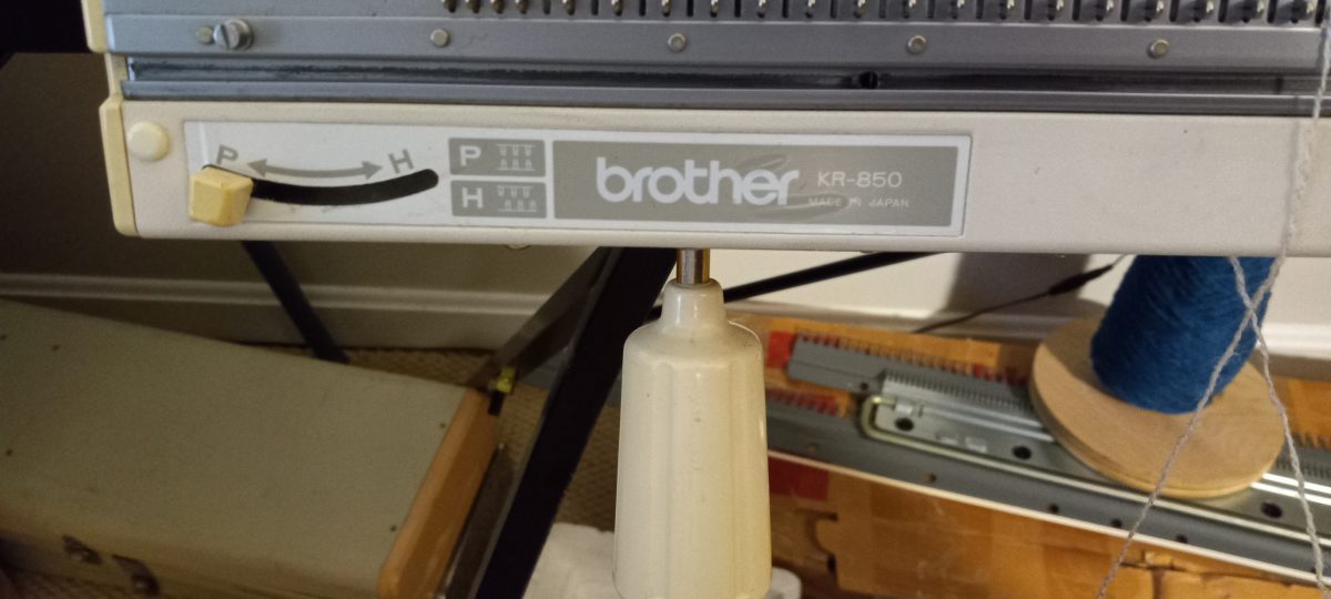 Brother KR850 ribber prepared for Judith in December 2023